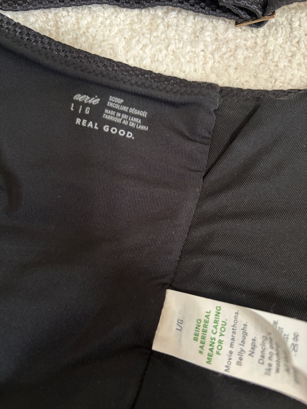 Aerie Black Textured Bikini Top - Picture 3 of 3